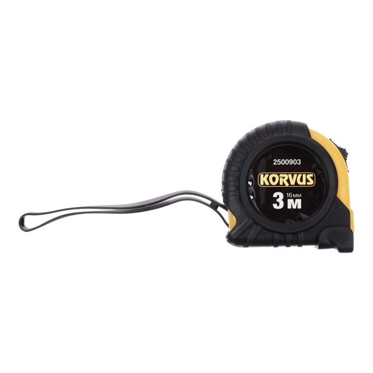рулетка KORVUS 3м*16мм, обрезиненный корпус, 2500903 1/6/240