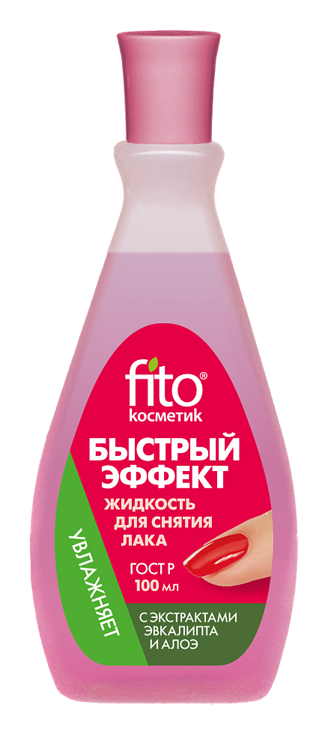Жидкость д/сн. лака "Быстрый эффект" алоэ-эвкалипт (пластик) 100мл 3306 1/24