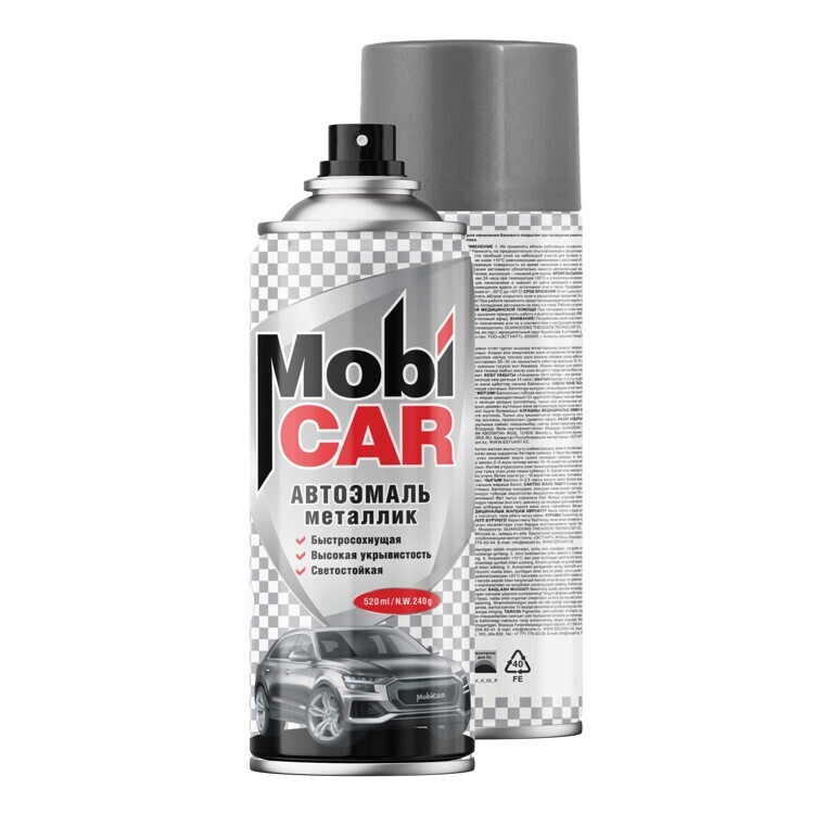 аэрозольная автоэмаль металлик MOBICAR 520мл, 606 млечный путь 0502-606 MC 1/12