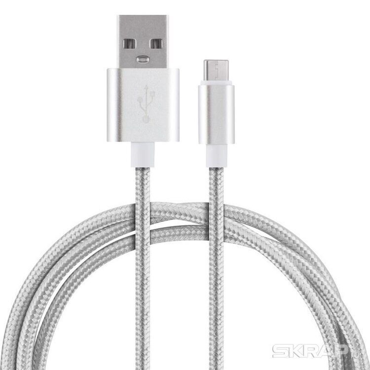 Кабель ENERGY ET-01 USB/Type-C, цвет - серебро 006372 1/100