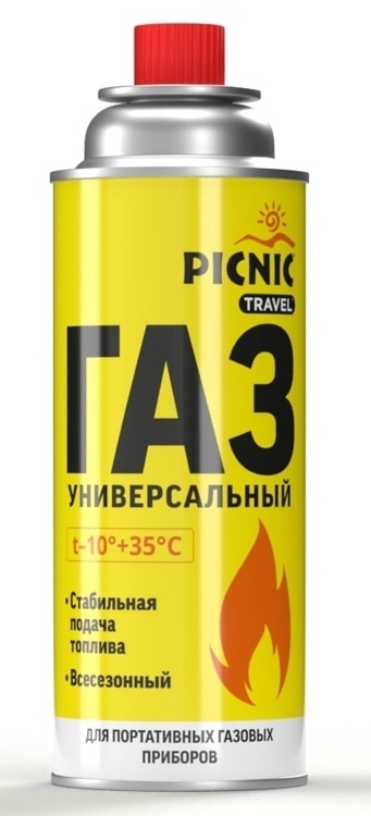 газ PICNIC для портативных газовых приборов 220гр 1/12