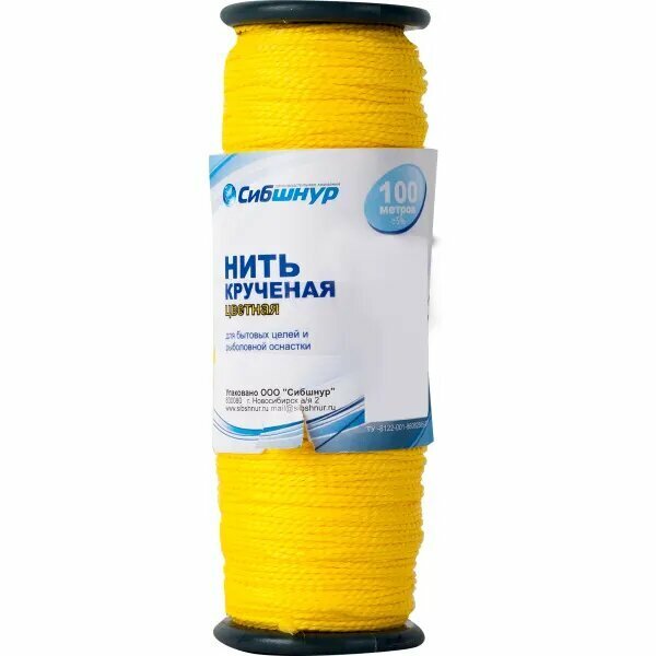 Нить разметочная п/п ЖЕЛТАЯ катушка 100м 1/150